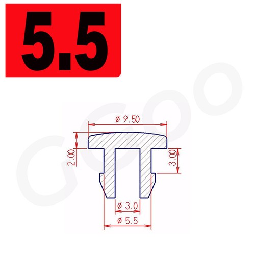 Black Snap-On Hole Plug Silicone Rubber Blanking Seal Bung Pipe Tube 2.5-60.6mm - Picture 11 of 59
