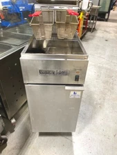 Fryer/ American Range 50 LB Gas Deep Fryer w/ Oil Filtation System