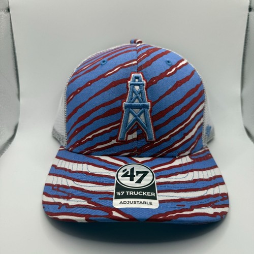 47 Brand Houston Oilers blau klassisch Legacy Zubaz Trucker verstellbar Mütze neu