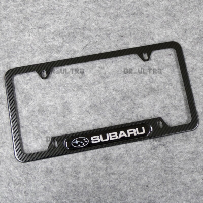 Subaru Sport Front or Rear Carbon Fiber Texture Style License