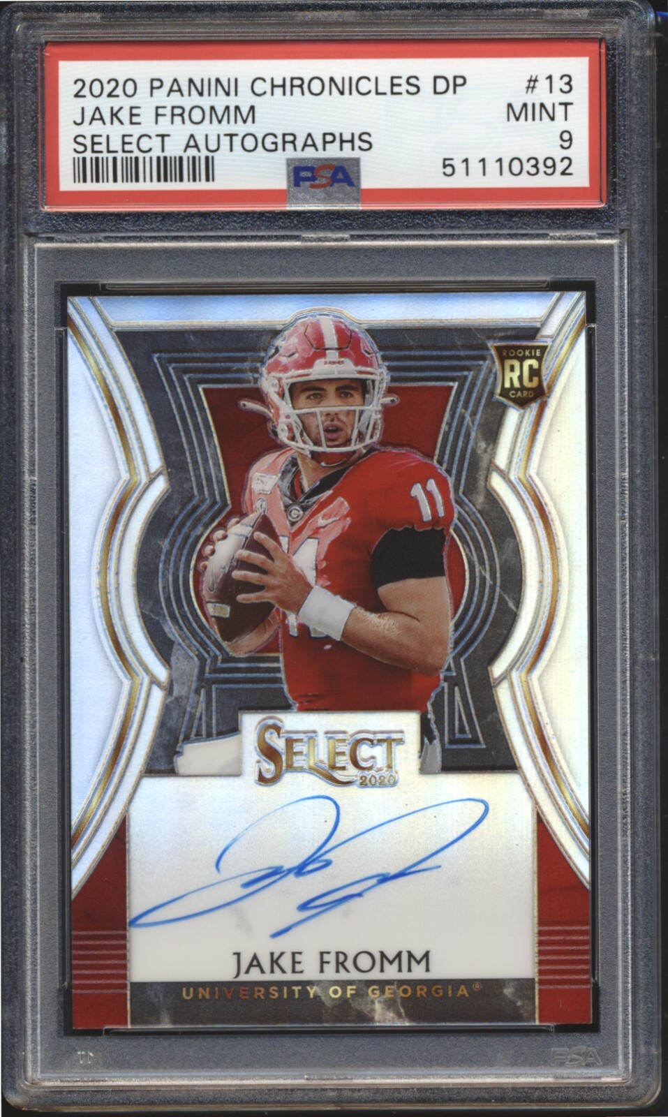 Jake Fromm Panini Chronicles Draft Picks Select Autographs #13 Base