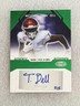Nathaniel Tank Dell 2023 SAGE Aspire Football Auto Green 5/5 Foil SP WOW!