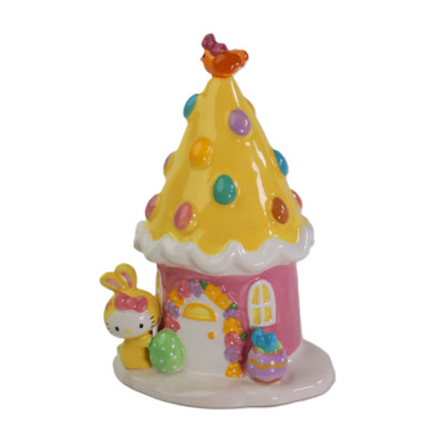 Blue Sky Clayworks - Hello Kitty Easter Egg House Figurine - 24387