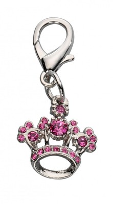 Ahänger Beauty Krone Crown 2,5x2,3cm CZECH CRYSTAL Pink Zipper