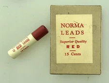 12 Red￼ Norma Mechanical Pencil Leads New Stock 1 1/2” In Cardboard Tube 1.1 mm