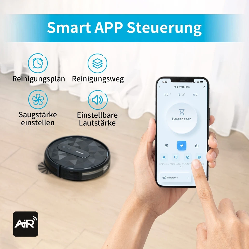 2800Pa AIRROBO P20 Saugroboter Roboter Staubsauger 120Min App-Steuerung - Bild 4 von 4
