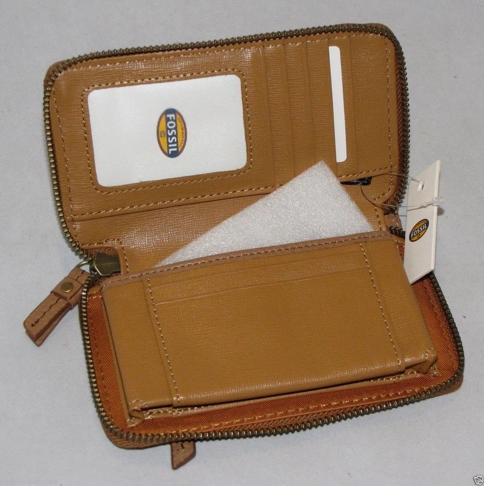 Fossil Mimi Cartera Multifunción Marrón Flor Aplique SWL1076914 NUEVO CON ETIQUETAS Foto 3 de 3