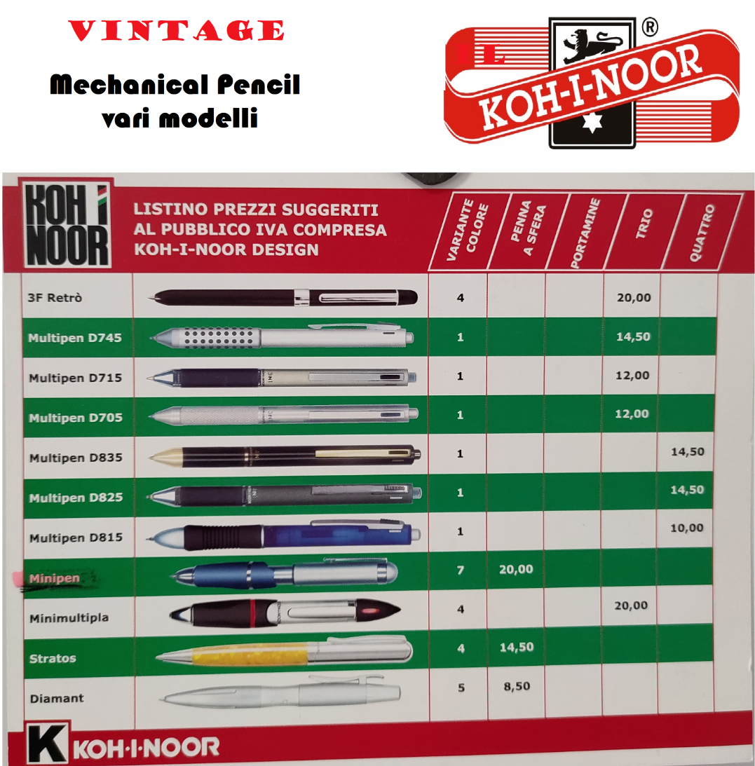 KOH-I-NOOR - Set di 2 gomme da cancellare a forma di penna (rosso + viola) 12,5 cm di lunghezza, 5 pezzi di ricambio