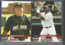 2009 BOWLING GREEN HOT RODS TEAM SET COMPLETE MINORS MATT MOORE TIM BECKHAM NEW