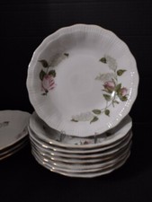 *WAKBRZYCH (8) 8.25" SOUP BOWLS Briar Rose Made POLAND