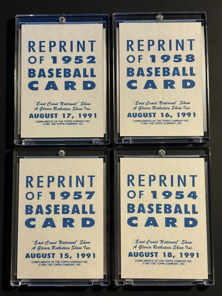 MANTLE ROBINSON MUSIAL AARON LOT (4) 1991 TOPPS PROMOTIONAL BASEBALL CARDS - Image 2 of 4