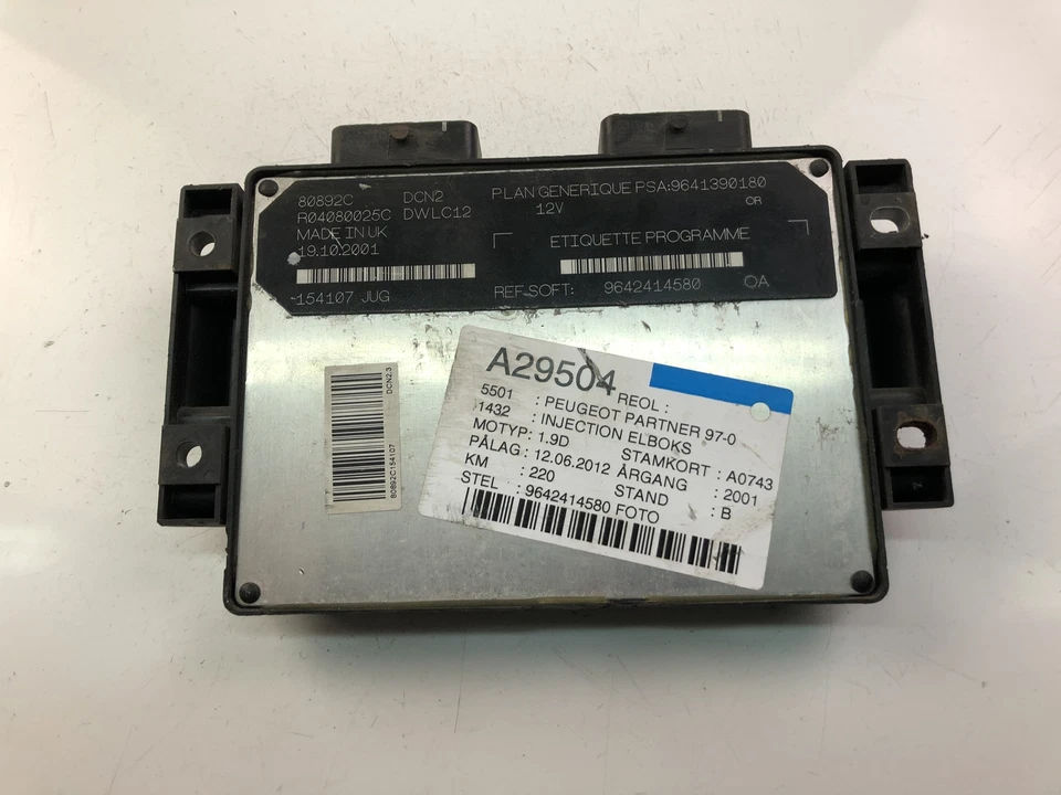 Centralina motore PEUGEOT PARTNER Combispace 5F 9642414580 ECU 2000 14548607 - Immagine 4 di 4