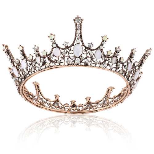 Coronas Tiaras Cristal Perla Novia Boda Corona para Mujer Princesa Tiara - Imagen 25 de 76