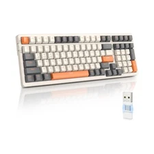 ZIYOULANG K96 Wireless Mechanical Keyboard, Dual Mode 2.4G/BT5.0 2-in-1 Receiver