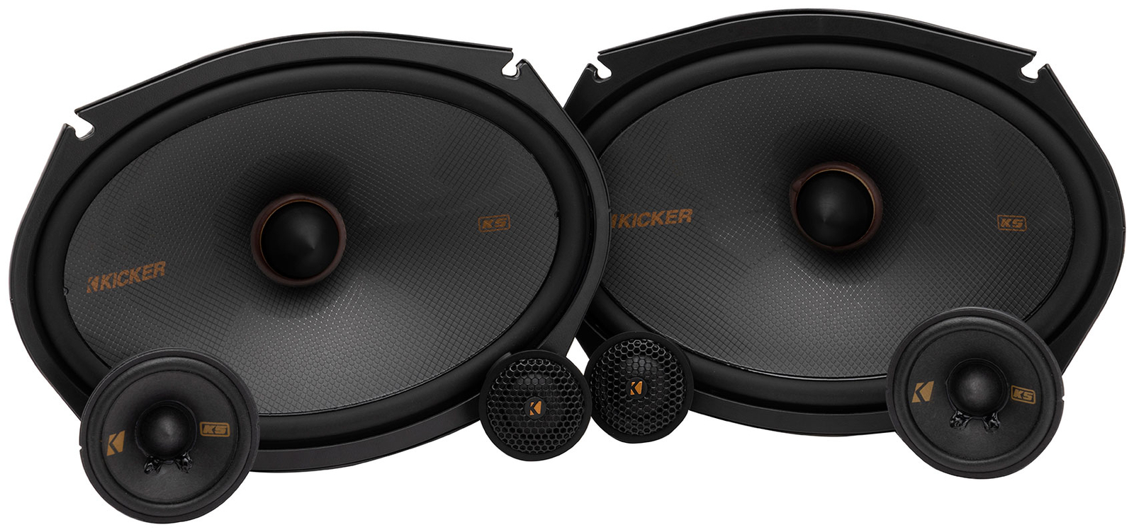2 Пары автомобильных компонентных динамиков Kicker 51KSS369 6x9275 3-полосных с 1 твитером