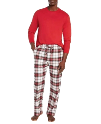GAP Men's Long Sleeve Thermal Shirt and Flannel Pant Piece Pajama Set L