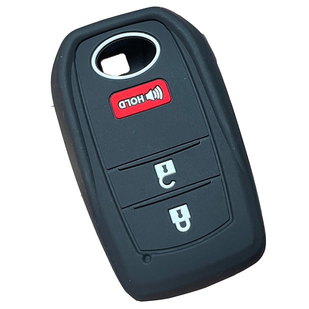 For Toyota Key Fob Cover, 3 Buttons Soft TPU Key Fob Case For 2022-2025 Toyota 4runner Prius Corolla Cross Hatchback Tundra Sequoia LE XLE Car Key Cover With Bling Keychain (Black