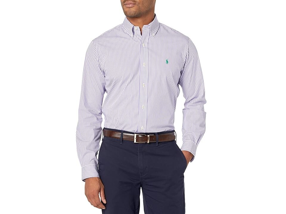 Polo Ralph Lauren L144607 Purple Classic-Fit Striped Stretch