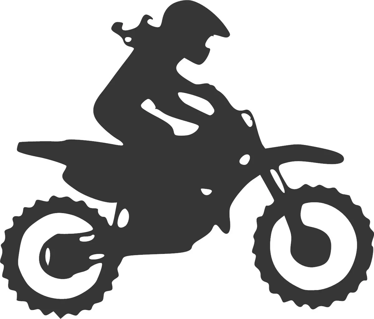 Motocross Dirt Bike Stunt Rider Sticker