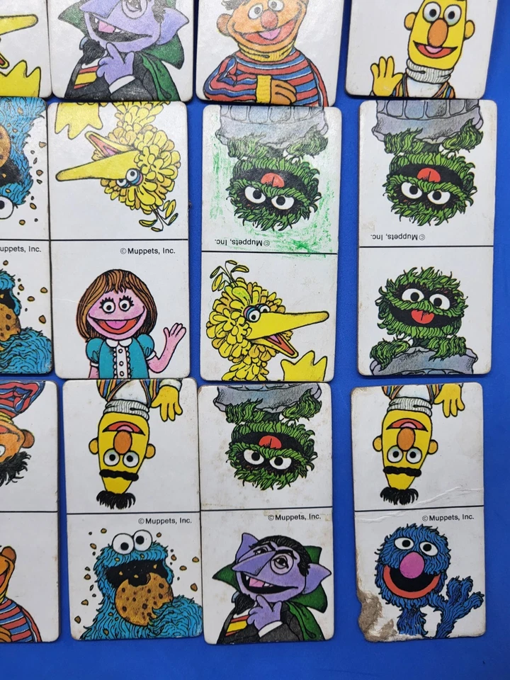 1980 Улица Сезам домино игры свободного 27 штук Jim Henson's Muppets  - Изображение 2 из 4
