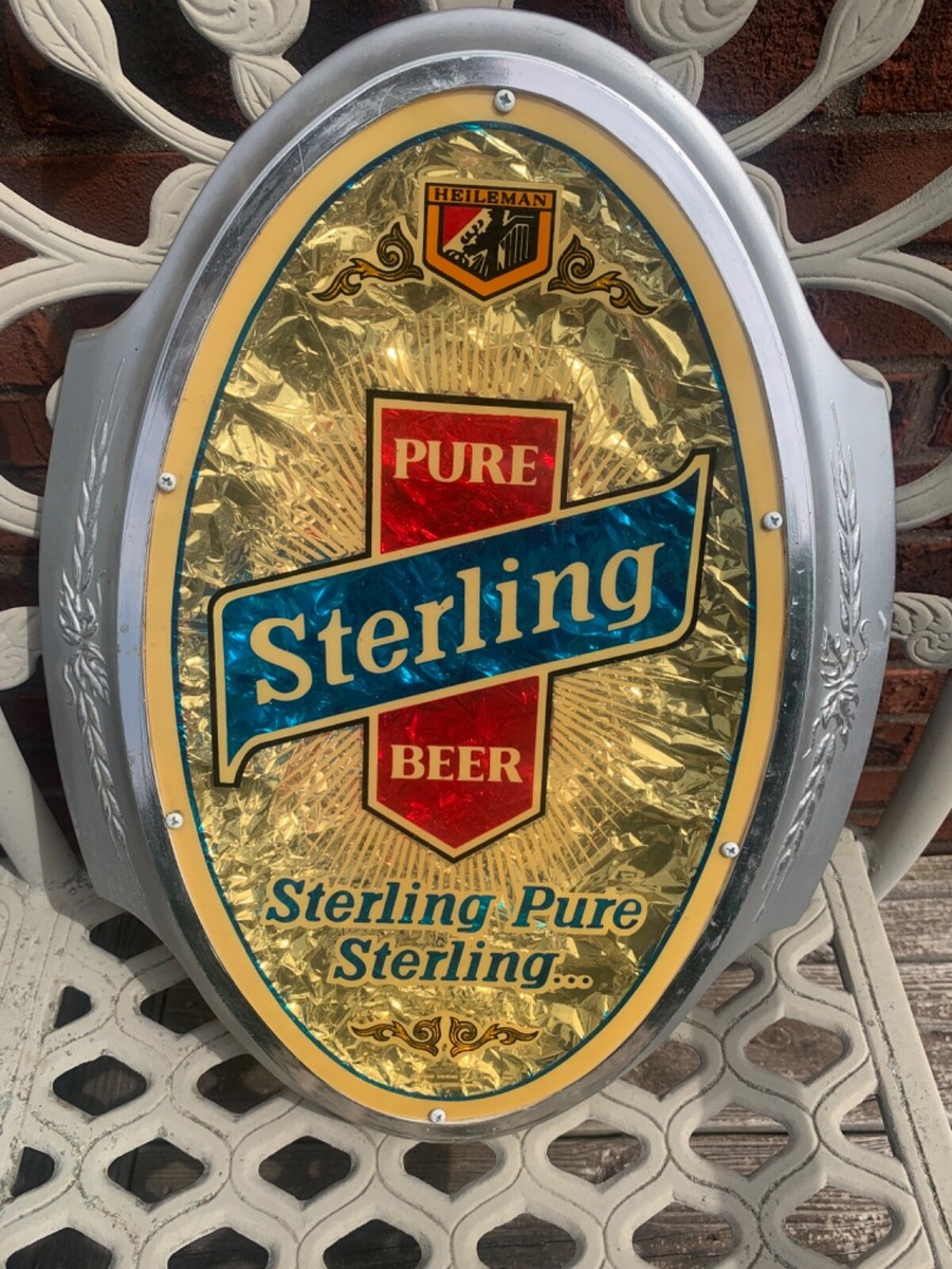 sterling beer sign　ビンテージ　ビール　サイン　看板 VINTAGE STERLING BEER PLASTIC SIGN 14