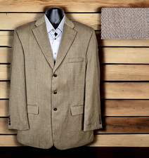 Haggar Black Label Sport Coat Mens 42L Beige 3 Button