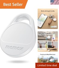 Smart Bluetooth Key Finder Luggage Tracker Tag - 1 Pack, White, iOS Compatible