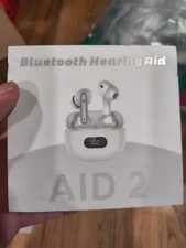 NEW Bluetooth Hearing Aid 2 With Charging Case - White -