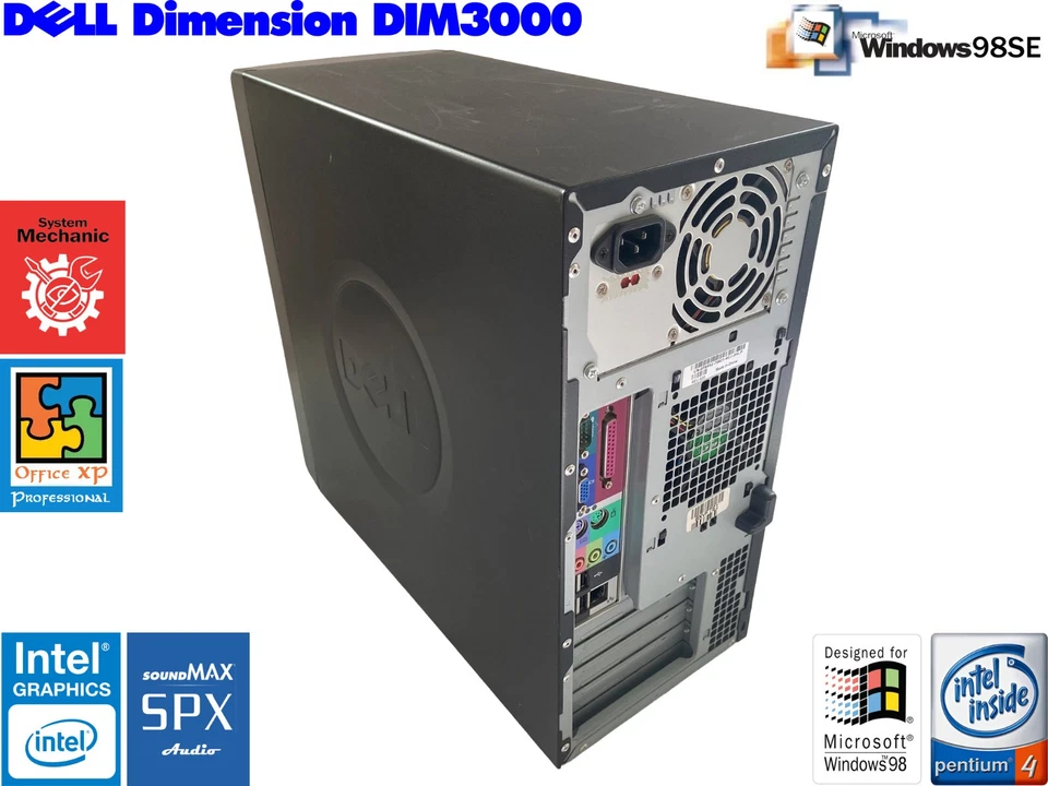 Dell DIMENSION 3000 [Windows 98SE] [80GB HD] @3.00 GHz; 512MB RAM [Retro Gaming] - Image 3 of 4