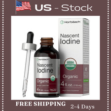 Nascent Iodine 325mcg 4oz Organic Liquid Supplement Non-GMO Gluten Free USA