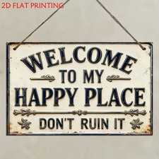Wooden Welcome Sign Vintage Rustic Farmhouse Wall Decor