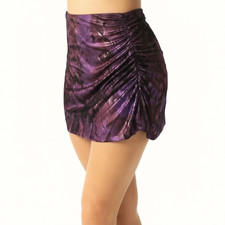Lot of 6 Rhythms Slinky SKIRT ONLY 2-AM, 3-AL 1-AXL Dance Costume Purple Tie Dye