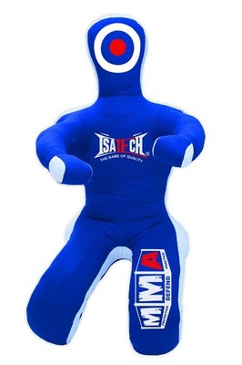 ISATECH MMA Grappling Dummy, Training Punching Bag, Sitting position 6ft Blue