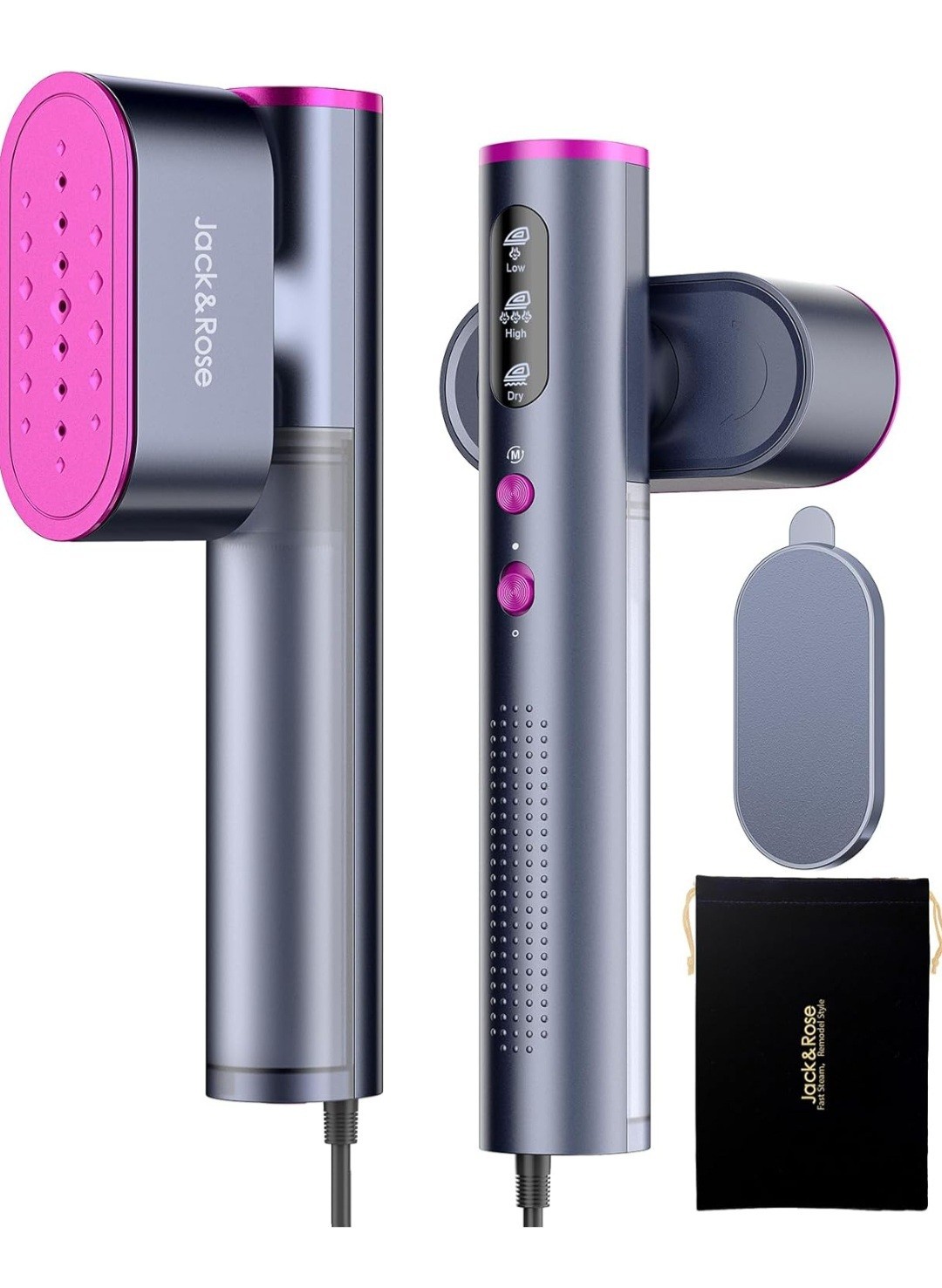 Jack ＆ Rose Travel Steamer for Clothes,100-220V Portable Iron,15S Heat Up Steame-image