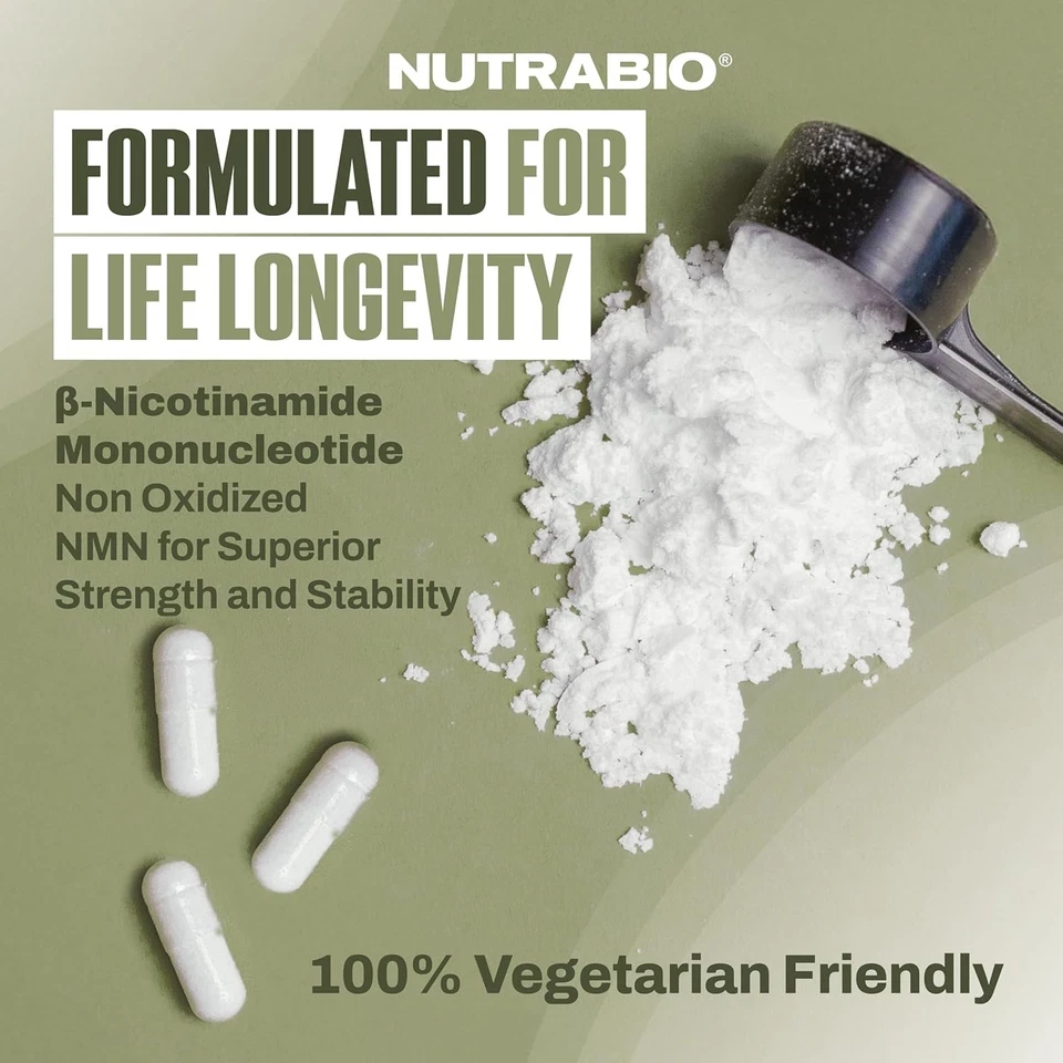NutraBio - Suplemento de NAD de nicotinamida, apoyo a la longevidad, apoyo a los niveles de NAD Foto 4 de 4