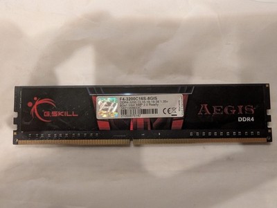 G.SKILL Aegis 8GB DDR4-3200 RAM Desktop Memory (F4-3200C16S-8GIS) - Used
