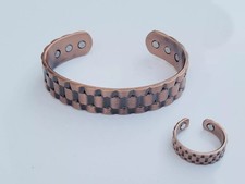Pure Copper Magnetic Bracelet  Ring Arthritis Treatment Cuff Chain Unisex