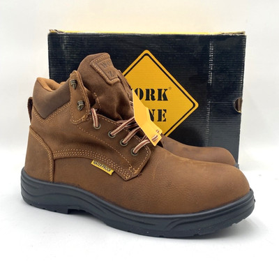 Work Zone S623 Men's NEW Ultra SR Steel Toe EH Work Boots Brown Multiple Sizes