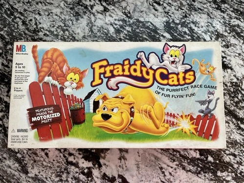 Vintage Fraidy Cats Board Game 1994 Milton Bradley Complete & Tested,Works Great