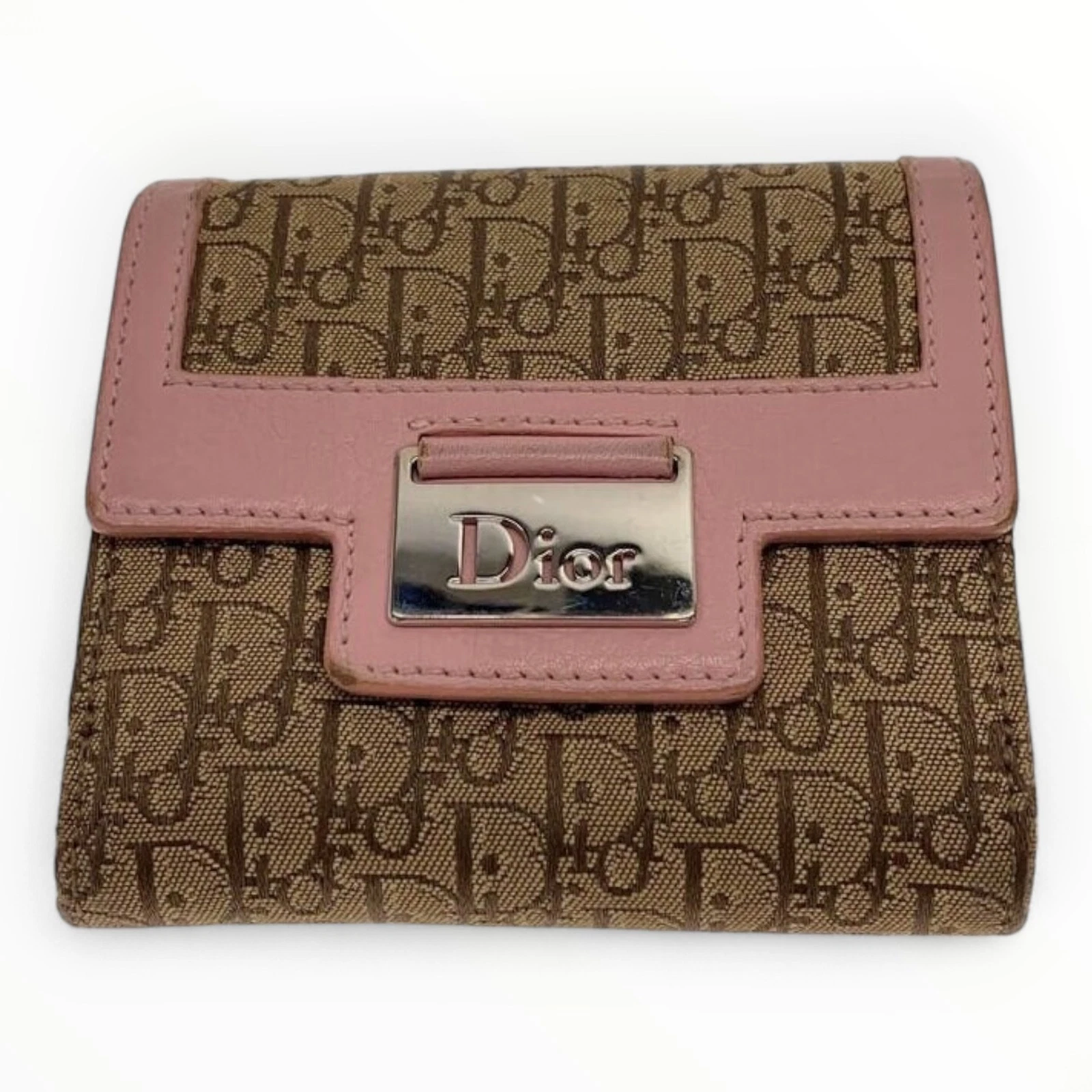 Christian Dior Portefeuille Bifold Rose Authentique Femme D:0,98” H:3,74” L:4,13” 9253