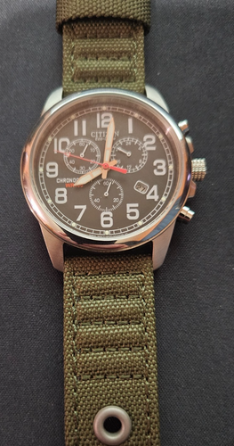 Citizen AT0200-05E Eco-Drive Green Military Strap Watch Plus extras - Picture 3 of 6