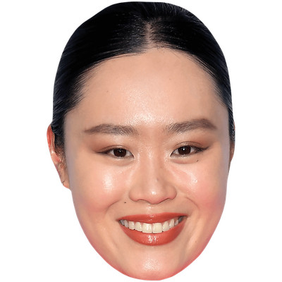 Michele Selene Ang (Lächeln) Promi Maske, flaches Kartengesicht, Kostüm Maske