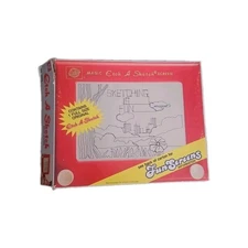 Vintage 80s Ohio art etch-a-sketch with Original Ad Mailer