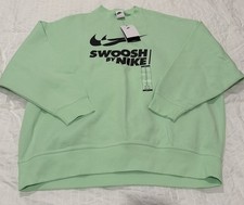 NWT WOMEN'S SPORTSWEAR SWOOSH OVERSIZED CREWNECK SWEATSHIRT IN VAPOR GREEN XS