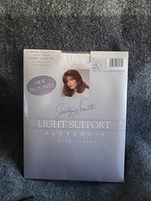 NEW SEALED VTG Jacklyn Smith Pantyhose Size E White Light Control Sandalfoot