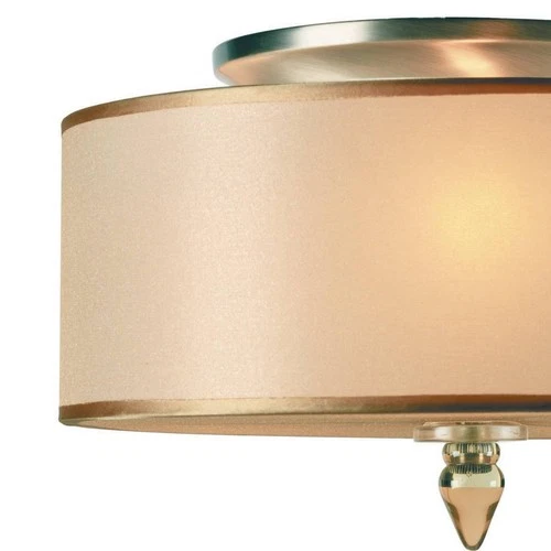 Crystorama Luxo 14" Wide Antique Brass Drum Ceiling Light - Picture 4 of 6