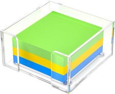 Note Holder Clear Acrylic Notepad Holder 3" x 3" Sticky Note