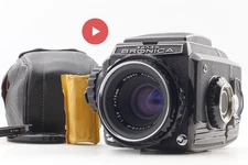 【 NEAR MINT 】Zenza Bronica S2 Late Black Camera & Nikkor P 75mm F2.8 Lens Japan