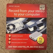 Xitel Inport Deluxe Stereo To PC Recording Kit Cassette LP Other Music Converter