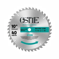 10-Inch Table Saw Blade 40 T, 5/8 Inch Arbor Circular Saw Blades, Carbide Tipped